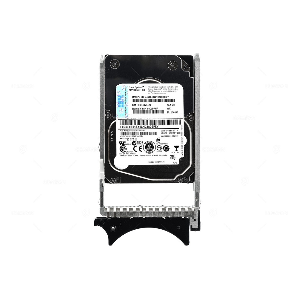 44V4426 IBM HARD DRIVE 73.4GB 15K SAS 6G 2.5 SFF P SERIES MBE2073RC